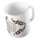 Kaffeetasse Kaffeebohnen Coffee Time Weiß 330ml