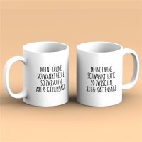 Kaffeetasse Laune schwankt zwischen Axt und Kettensäge Weiß 330ml