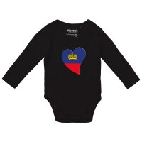Baby Body Liechtenstein Flagge Herz