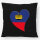 Kissen Liechtenstein Flagge Herz 40x40cm