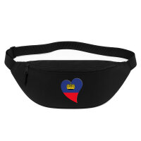 Bauchtasche Liechtenstein Flagge Herz 2,5 Liter Black
