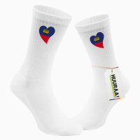Unisex Socken Liechtenstein Flagge Herz Baumwolle