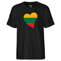 Herren T-Shirt Litauen Flagge Herz