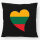 Kissen Litauen Flagge Herz 40x40cm