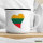 Emaille Tasse Litauen Flagge Herz 300ml Vintage