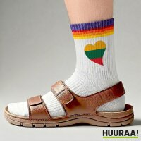 Unisex Socken Litauen Flagge Herz Baumwolle