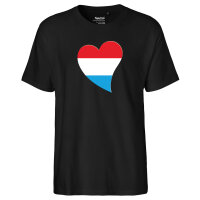 Herren T-Shirt Luxemburg Flagge Herz