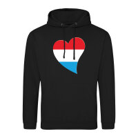 Unisex Hoodie Luxemburg Flagge Herz