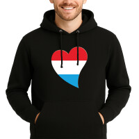 Unisex Hoodie Luxemburg Flagge Herz
