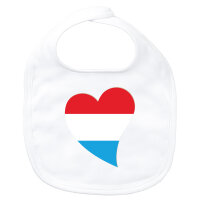 Baby L&auml;tzchen Luxemburg Flagge Herz Klettverschluss