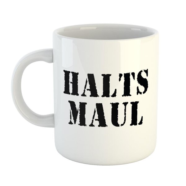 Kaffeetasse Halts Maul Weiß 330ml