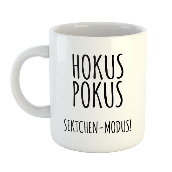 Kaffeetasse Hokus Pokus Sektchen-Modus! Weiß 330ml