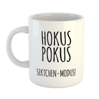 Kaffeetasse Hokus Pokus Sektchen-Modus! Weiß 330ml