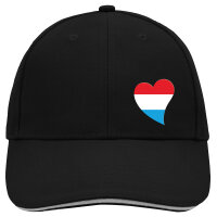 Kappe Luxemburg Flagge Herz