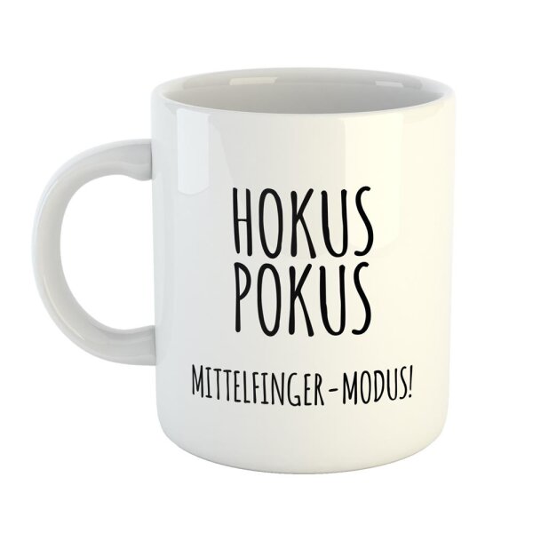 Kaffeetasse Hokus Pokustelfinger-Modus! Weiß 330ml