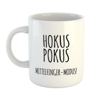 Kaffeetasse Hokus Pokustelfinger-Modus! Weiß 330ml