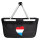 Einkaufskorb faltbar Luxemburg Flagge Herz 20 Liter Black