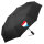 Regenschirm Luxemburg Flagge Herz 98cm Schwarz