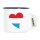 Emaille Tasse Luxemburg Flagge Herz 300ml Vintage