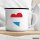 Emaille Tasse Luxemburg Flagge Herz 300ml Vintage