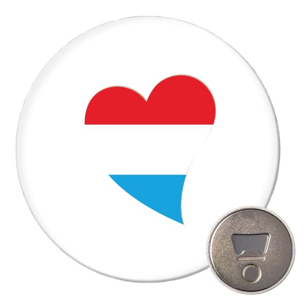 Magnet Luxemburg Flagge Herz 59mm Kühlschrankmagnet