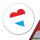 Aufkleber Luxemburg Flagge Herz 10cm rund