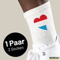 Unisex Socken Luxemburg Flagge Herz Baumwolle