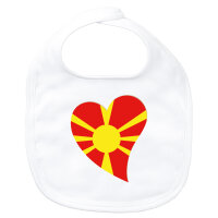 Baby L&auml;tzchen Mazedonien Flagge Herz...