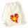 Turnbeutel Mazedonien Flagge Herz 12 Liter