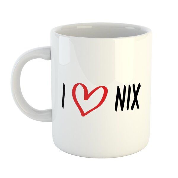 Kaffeetasse I "Herz" NIX! Weiß 330ml