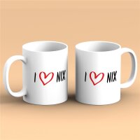 Kaffeetasse I "Herz" NIX! Weiß 330ml