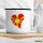 Emaille Tasse Mazedonien Flagge Herz 300ml Vintage