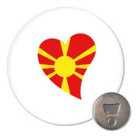 Magnet Mazedonien Flagge Herz 59mm...