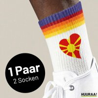 Unisex Socken Mazedonien Flagge Herz Baumwolle