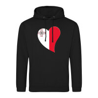 Unisex Hoodie Malta Flagge Herz