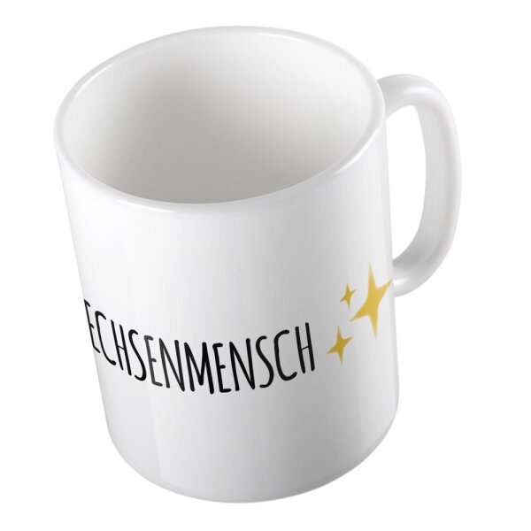 Kaffeetasse Echsenmensch Emoji Weiß 330ml