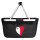 Einkaufskorb faltbar Malta Flagge Herz 20 Liter Black