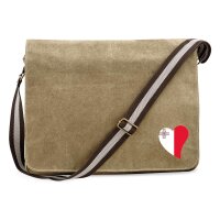 Umhängetasche Malta Flagge Herz 14 Liter