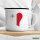 Emaille Tasse Malta Flagge Herz 300ml Vintage