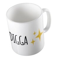 Kaffeetasse Digga Emoji Weiß 330ml