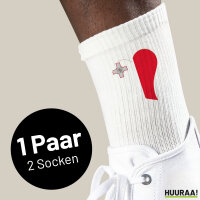 Unisex Socken Malta Flagge Herz Baumwolle