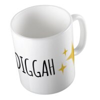 Kaffeetasse Diggah Emoji Weiß 330ml