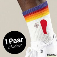 Unisex Socken Malta Flagge Herz Baumwolle