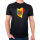 Herren T-Shirt Moldau Flagge Herz