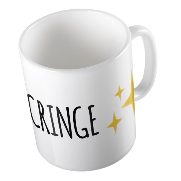 Kaffeetasse Cringe Emoji Weiß 330ml