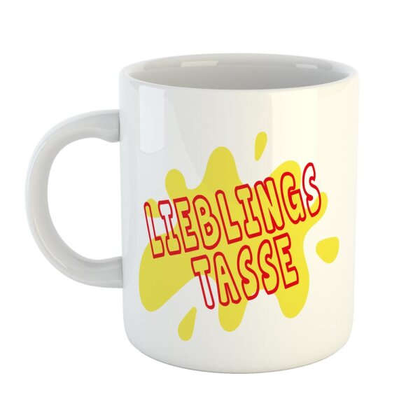 Kaffeetasse Lieblings Tasse Weiß 330ml
