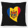 Kissen Moldau Flagge Herz 40x40cm