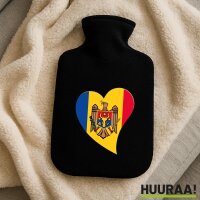 W&auml;rmflasche Moldau Flagge Herz
