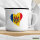 Emaille Tasse Moldau Flagge Herz 300ml Vintage