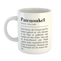 Kaffeetasse Patenonkel Definition Weiß 330ml